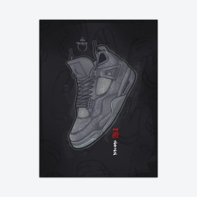 nike air jordan 4 kaws grey