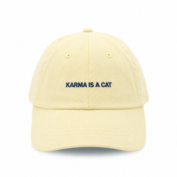 Egotrips Dad Cap Karma is a cat Gelb