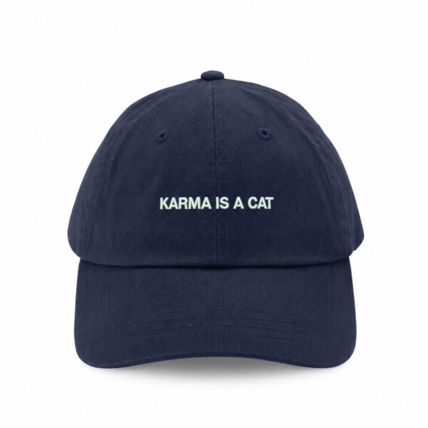 Egotrips Dad Cap Karma is a cat Navy