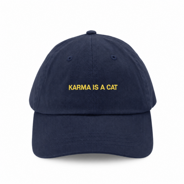 Egotrips Dad Cap Karma is a cat Navy